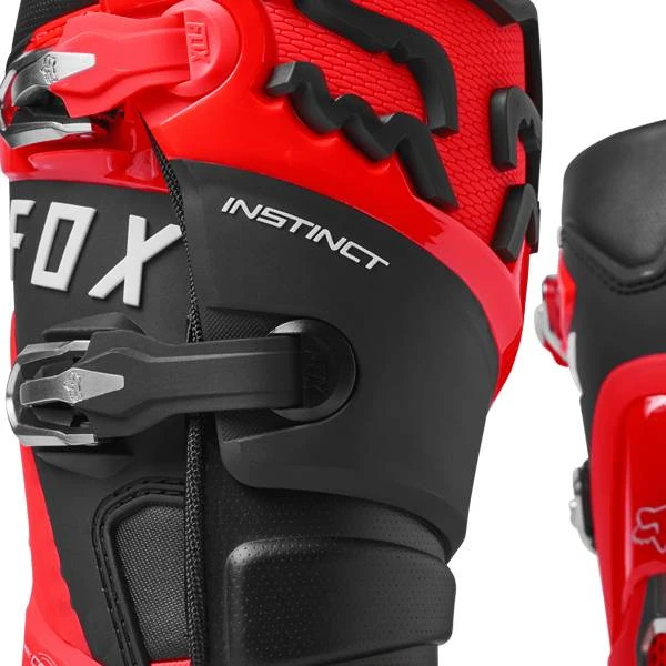 Fox Racing Fluo Red Instinct 2.0 Motocross Boots - Image 3