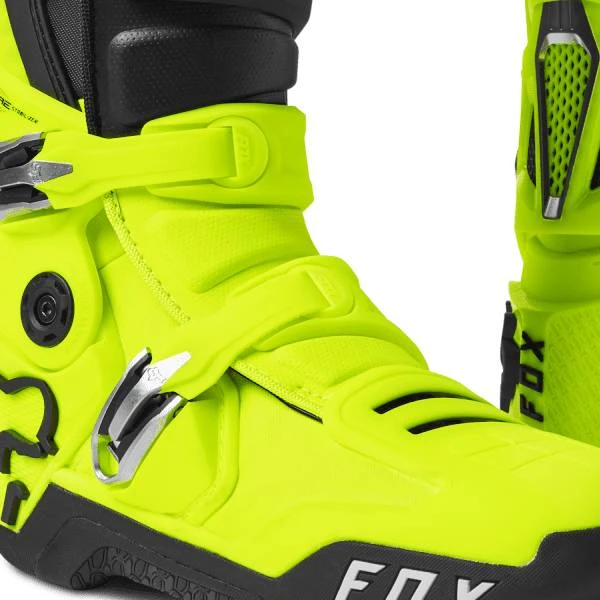 Fox Racing Fluo Yellow Instinct 2.0 Motocross Boots - Image 3