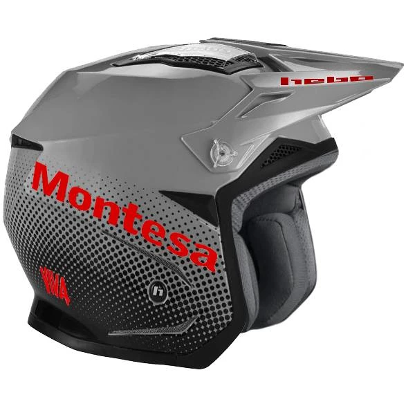 Hebo Zone 5 Montesa Classic Grey Trials Helmet - Image 3
