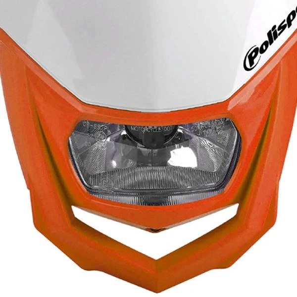Polisport Halo H2 White Orange Headlight - Image 3