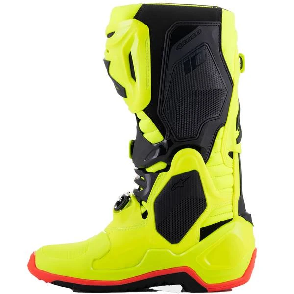 Alpinestars Tech 10 Yellow Fluo Black Red Fluo Boots - Image 2
