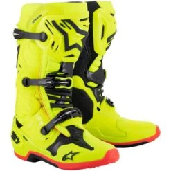 Alpinestars Tech 10 Yellow Fluo Black Red Fluo Boots