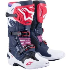 Alpinestars Tech 10 Supervented Night Navy White Rainbow Boots