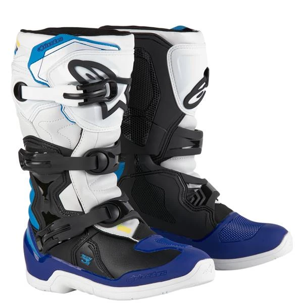 Alpinestars Youth Boots Tech 3S - White Black Enamel Blue