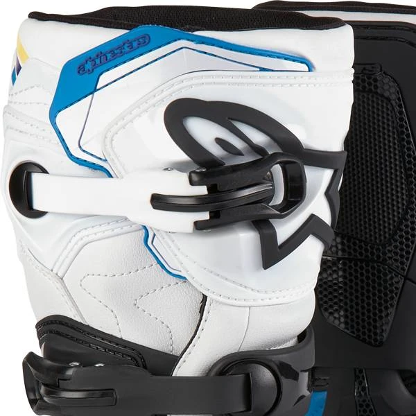 Alpinestars Youth Boots Tech 3S - White Black Enamel Blue - Image 2