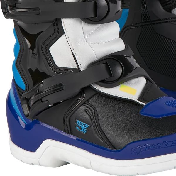 Alpinestars Youth Boots Tech 3S - White Black Enamel Blue - Image 4