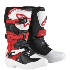 Alpinestars Youth Boots Tech 3S - White Black Bright Red