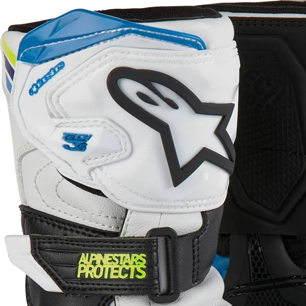 Alpinestars Kids Boots Tech 3S - White Black Enamel Blue - Image 4