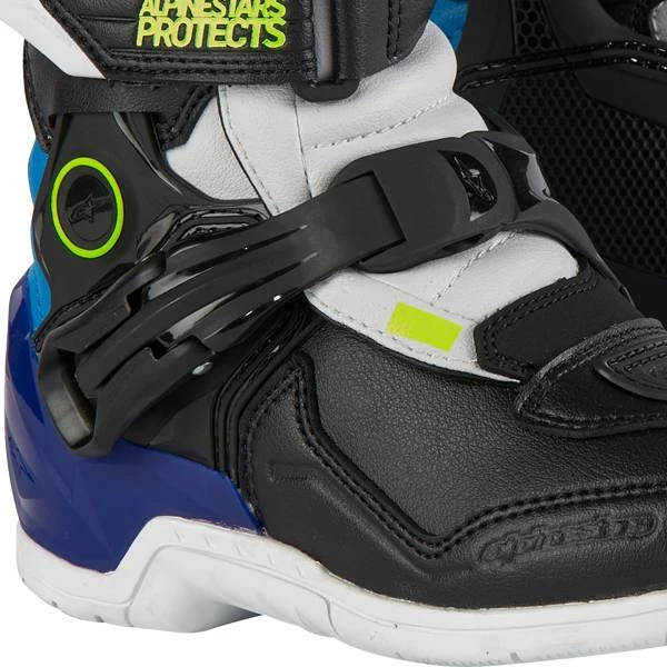 Alpinestars Kids Boots Tech 3S - White Black Enamel Blue - Image 2