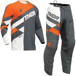 Thor Kids Sector Checker Charcoal Orange Kit Combo