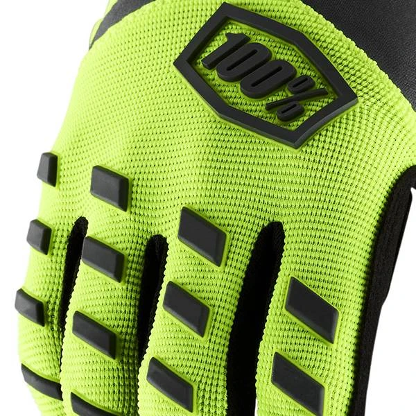 100% Airmatic Kids Gloves Fluo Yellow Black - Image 4
