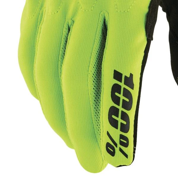 100% Cognito Smart Shock Fluo Yellow Gloves - Image 4