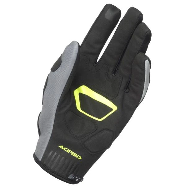 Acerbis Neoprene 3.0 Black Flou Yellow Motocross Gloves - Image 4