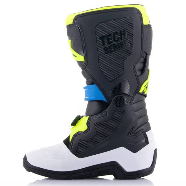 Alpinestars Kids Boots Tech 7S Black Enamel Blue Yellow Fluo - Image 4