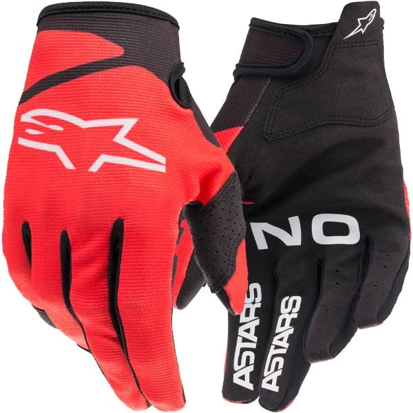 Alpinestars Kids Radar Bright Red Black Gloves - Image 4