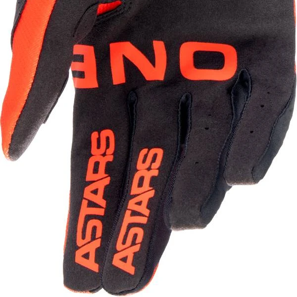 Alpinestars Kids Radar Hot Orange Black Gloves - Image 4