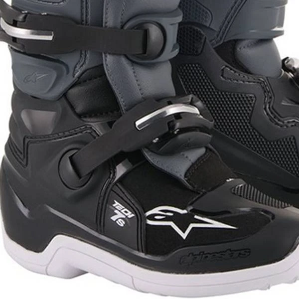 Alpinestars Kids Tech 7S Black Grey Red Fluo Boots - Image 4