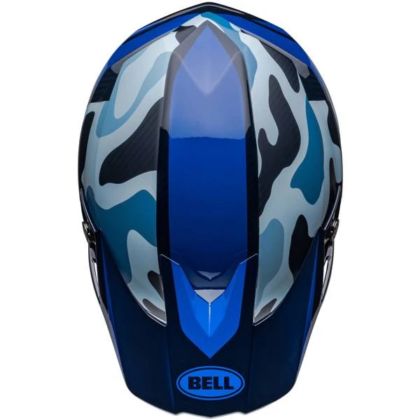 Bell Moto 10 Spherical Ferrandis Matte Gloss Dark Blue Light Blue Helmet - Image 4