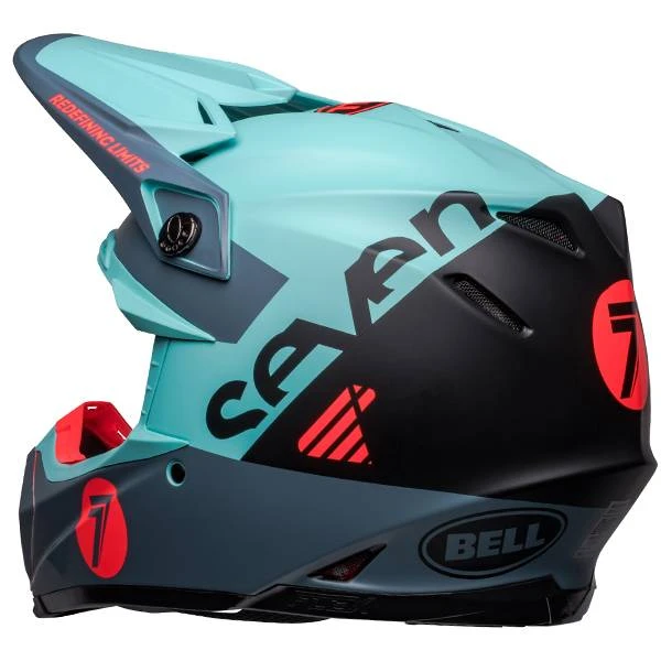 Bell Moto 9S Flex Seven Vanguard Matte Aqua Black Helmet - Image 4