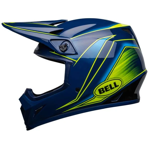 Bell MX9 MIPS Zone Gloss Navy Retina Helmet - Image 4