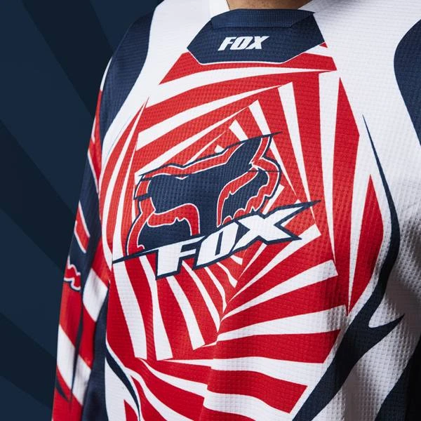 Fox Racing Youth 180 Carmichael GOAT LE Navy Jersey - Image 4
