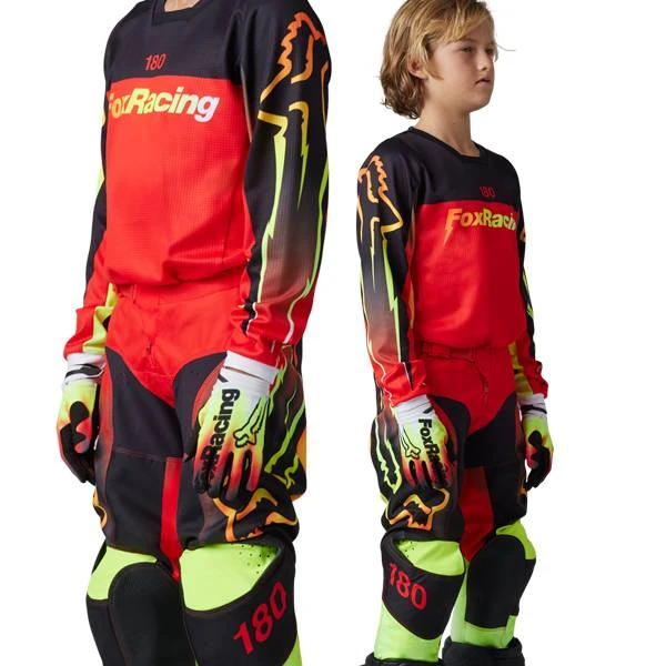 Fox Racing Youth 180 Statk Flo Red Kit Combo - Image 4