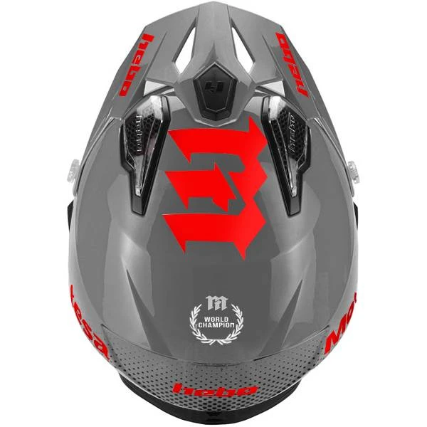 Hebo Zone 5 Montesa Classic Grey Trials Helmet - Image 4