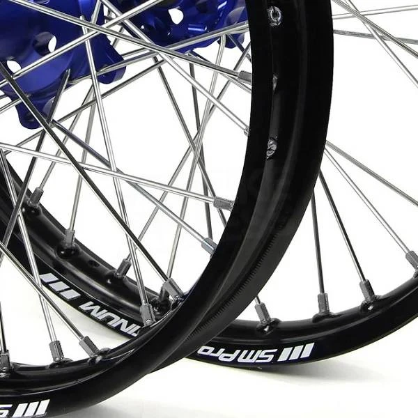 SM Pro Platinum Motocross Rear Wheel - Husqvarna Black Silver Silver - Image 4
