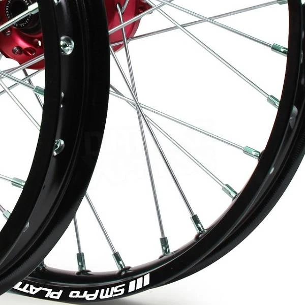 SM Pro Platinum Motocross Rear Wheel - Suzuki Red Black Red - Image 4