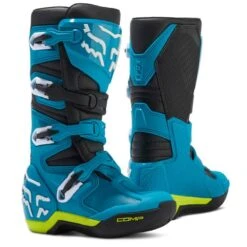 Fox Racing Youth Comp Blue Yellow Motocross Boots