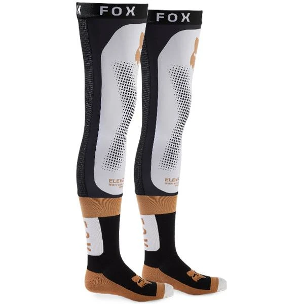 Fox Racing Flexair Black White Knee Brace Socks