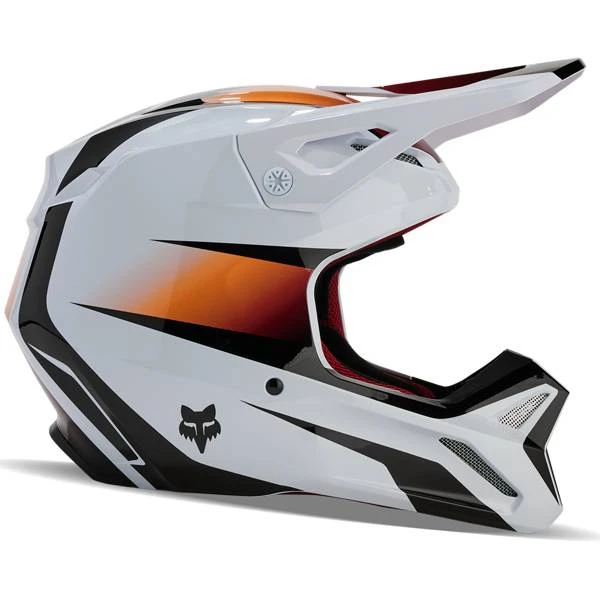 Fox Racing Kids V1 Flora White Black Helmet - Image 2