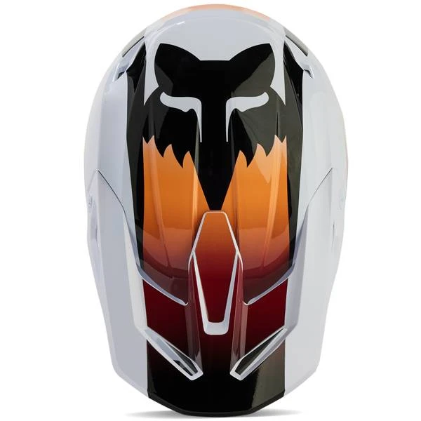 Fox Racing Kids V1 Flora White Black Helmet - Image 3