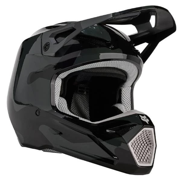 Fox Racing V1 BNKR Black Camo MIPS Motocross Helmet