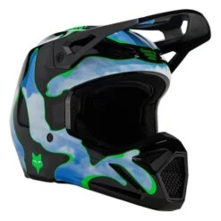 Fox Racing Kids V1 Atlas Black Green Helmet