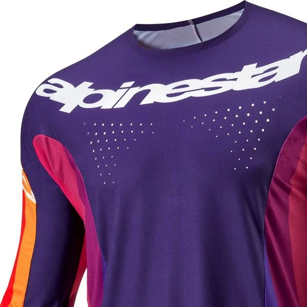 Alpinestars Techstar Pneuma Deep Purple Orange Deep Blue Jersey - Image 2