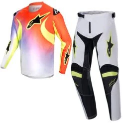 Alpinestars Kids Racer Lucent White Neon Red Yellow Fluo Kit Combo