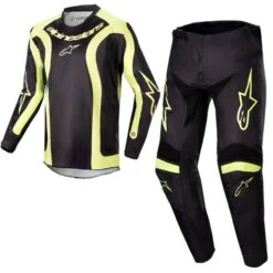 Alpinestars Kids Racer Lurv Black Yellow Fluo Kit Combo