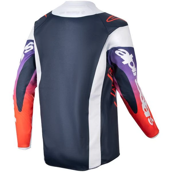 Alpinestars Kids Racer Hoen Light Grey Hot Orange Black Jersey - Image 3