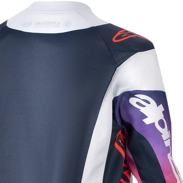 Alpinestars Kids Racer Hoen Light Grey Hot Orange Black Jersey - Image 4
