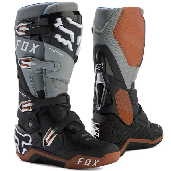 Fox Racing Black Grey Instinct 2.0 Motocross Boots