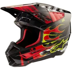 Alpinestars Supertech SM5 Rash Dark Grey Bright Red Gloss Helmet
