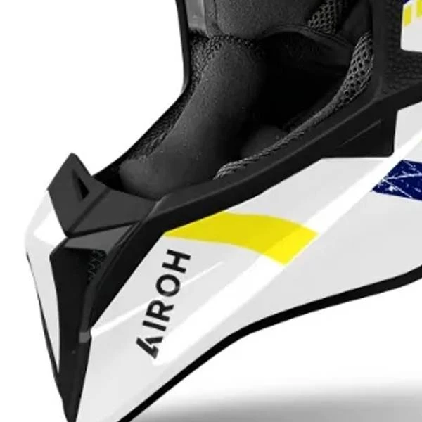 Airoh Wraap Feel Yellow Blue Gloss Helmet - Image 4