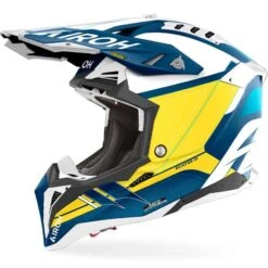 Airoh Aviator 3 Saber Blue Yellow Matt Helmet