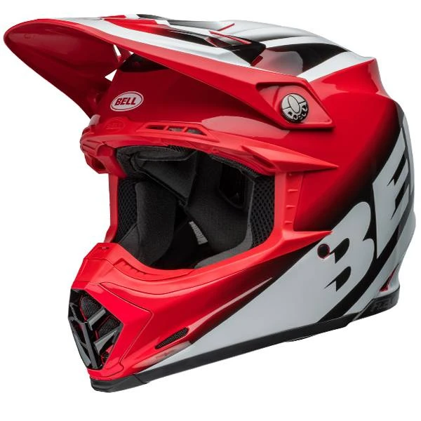 Bell Moto 9S Flex Rail Red White Helmet