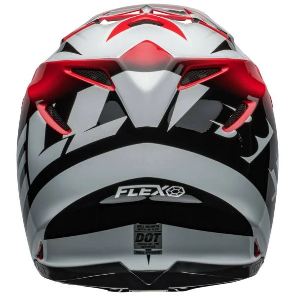 Bell Moto 9S Flex Rail Red White Helmet - Image 2