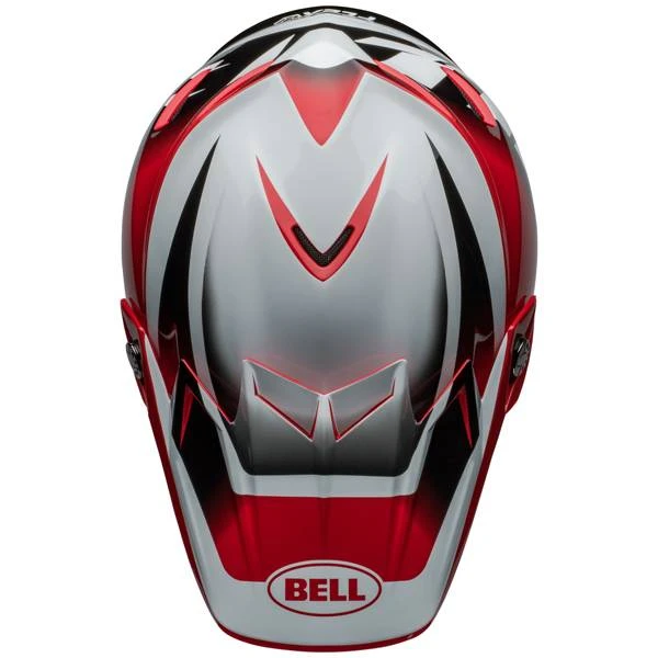 Bell Moto 9S Flex Rail Red White Helmet - Image 4