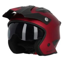 Acerbis Jet Aria Metallic Red Matt Trials Helmet