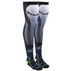 Alpinestars Knee Brace Night Navy Yellow Fluo Socks