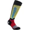 Alpinestars Plus Kids Black Red Light Blue MX Socks